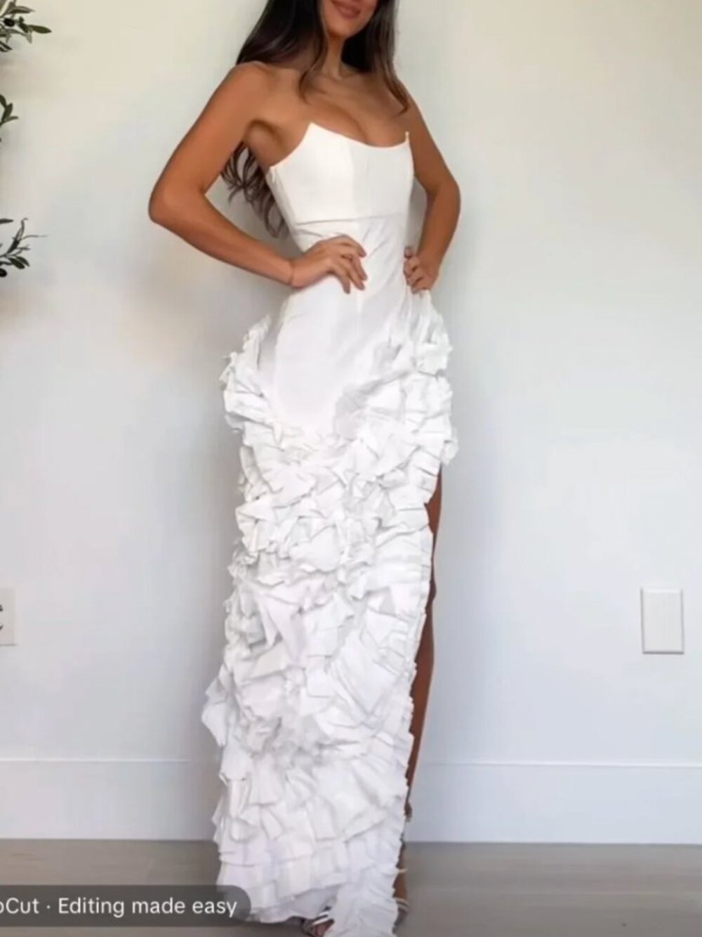 BEST NBD x Revolve Arabella Gown Maxi Dress Medium White Wedding Cocktail Party
